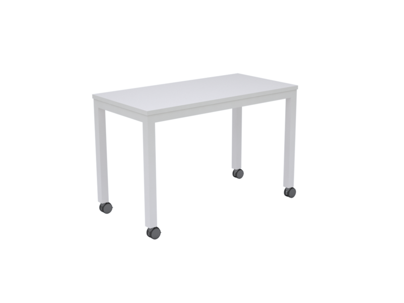 Axis Mobile Meeting Table 4 50 x 50mm Legs w Full Frame 4 Heavy Duty 80mm Locking Casters 720mm High 1