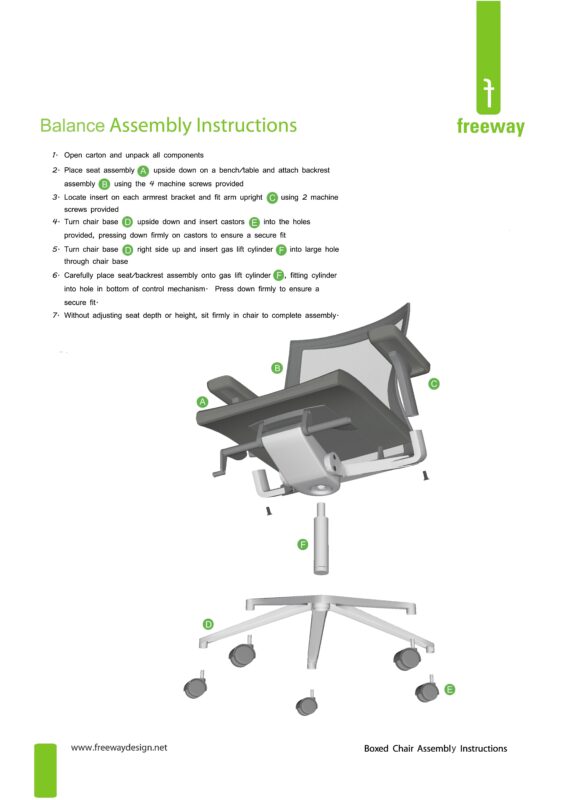 Balance Chair Assembly Instruction