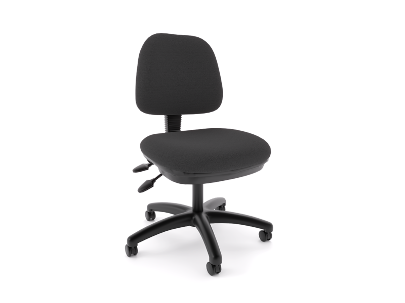 Black Evo PU Chair no Arms 1
