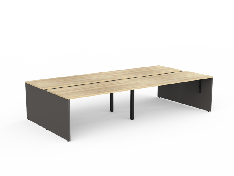 EkoSystem 4 User Double Sided Workspace New Oak