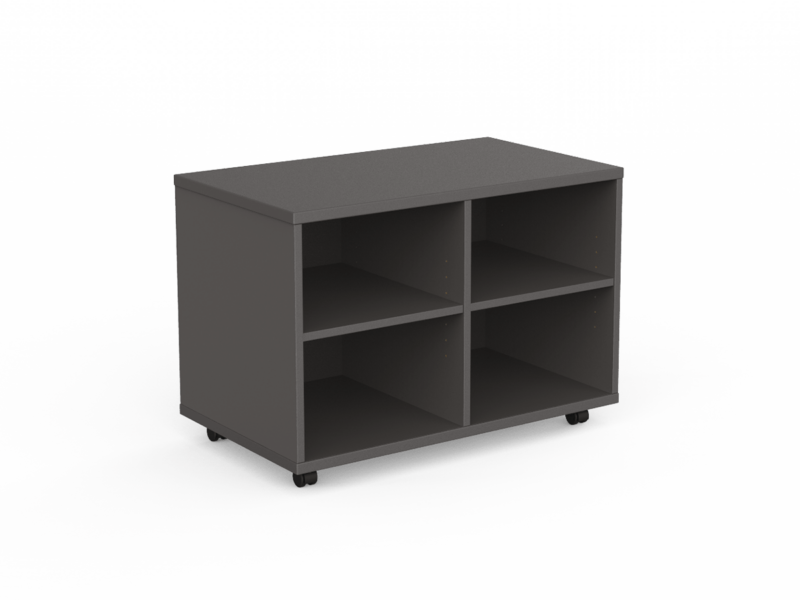 EkoSystem Mobile Bookcase Caddy Unit New Oak