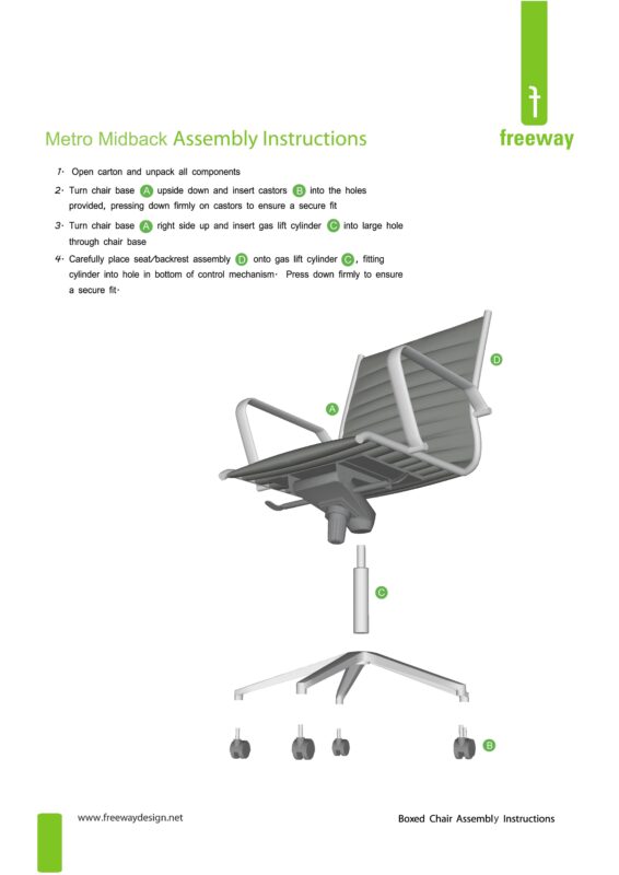 Metro Midback Assembly Instruction