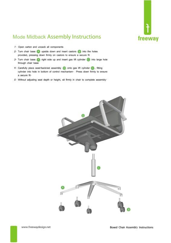 Mode Midback Assembly Instruction