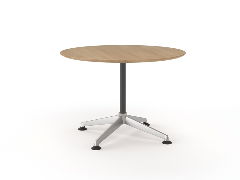 Modulus Meeting Boardroom Solid Beech Single Post Fixed Leg 3