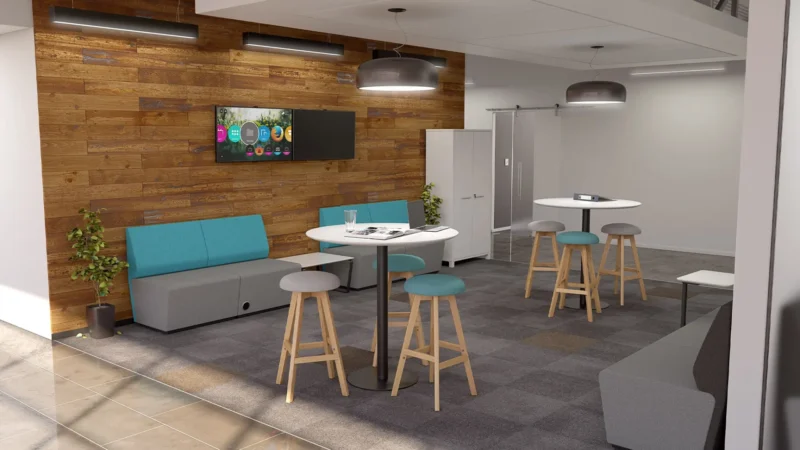 Motion Standing Table White Render Scene copy