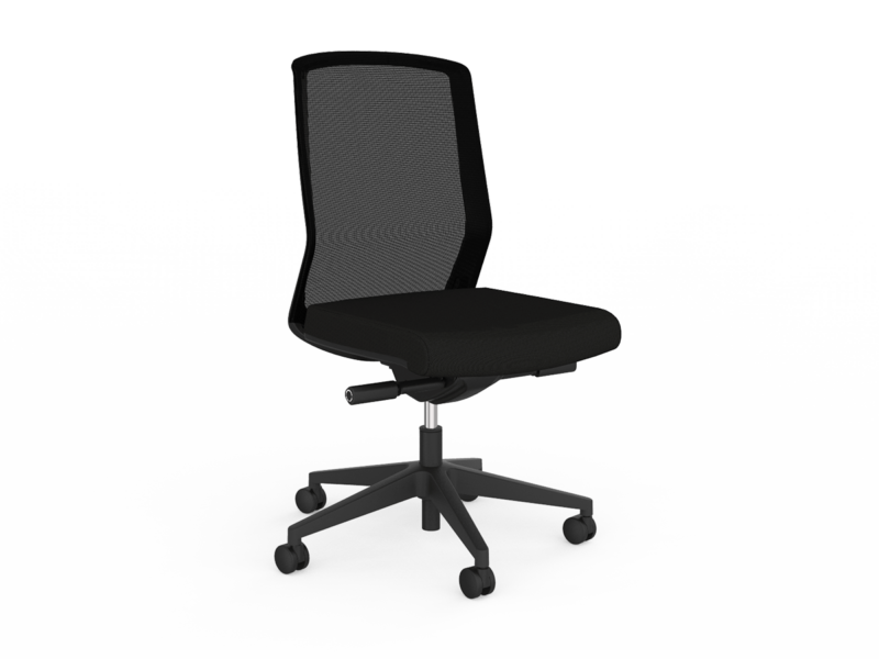 Motion Sync Black Fabric Seat