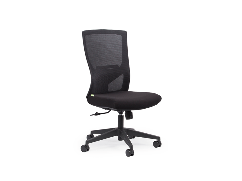 Optic Black Mesh Breathe Fabric Seat Black Nylon Base 1