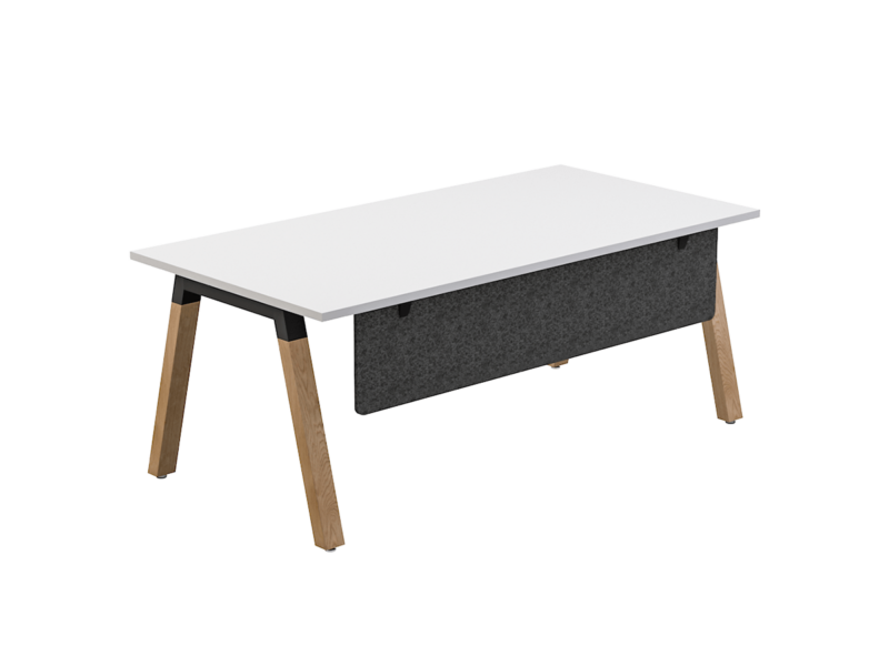 Plantation Desk w Modesty Straight Splay with Full Frame includes 1190mm E panel modesty v2