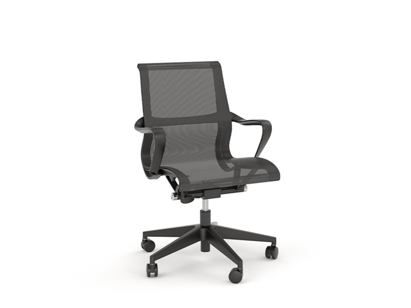 Scroll Black Mesh Black Nylon Base