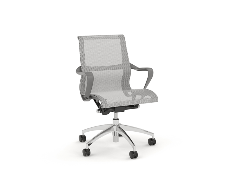 Scroll Grey Mesh Alloy Base