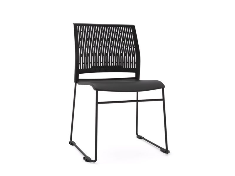 Stax Black Chair No Arms