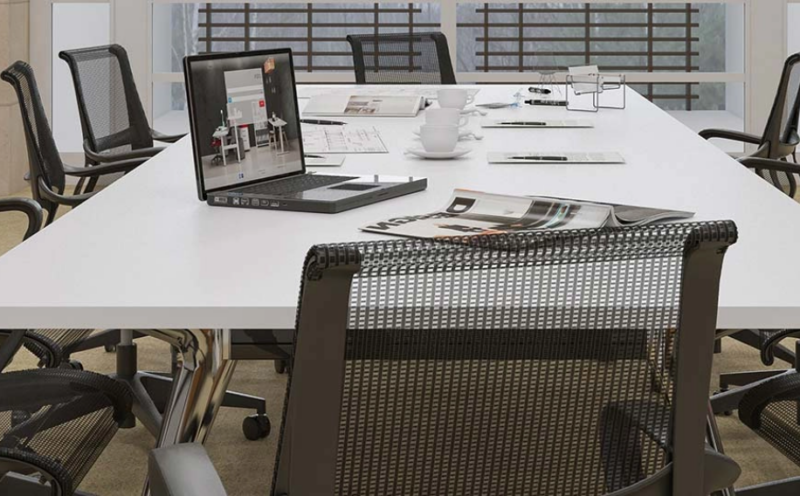 Team 6 Leg Boardroom Table – Polished Alloy Frame@2x