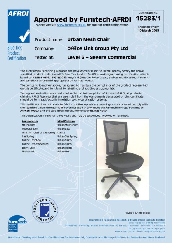 AFRDI Urban Mesh Chair pdf