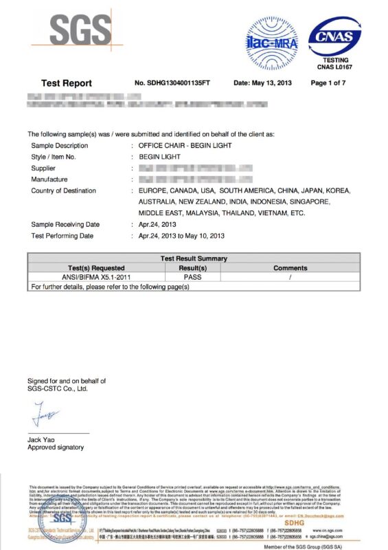 BIFMA CERTIFICATE BALANCE TASK pdf