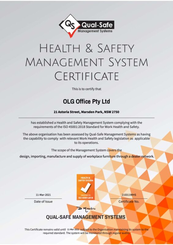 ISO 45001 WHS Certificate March 2021 pdf