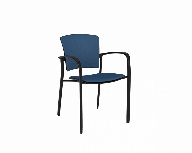 OLG Office - Zipp Chair with arms Steel Blue