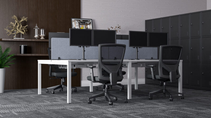 Axis white frame with Optic seating 1