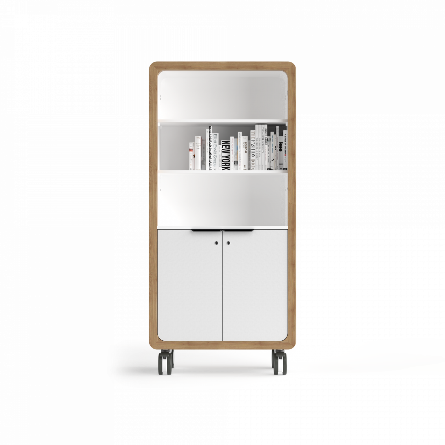 Mobile Half Locker-Half Bookcase| Rover Range | OLG Office
