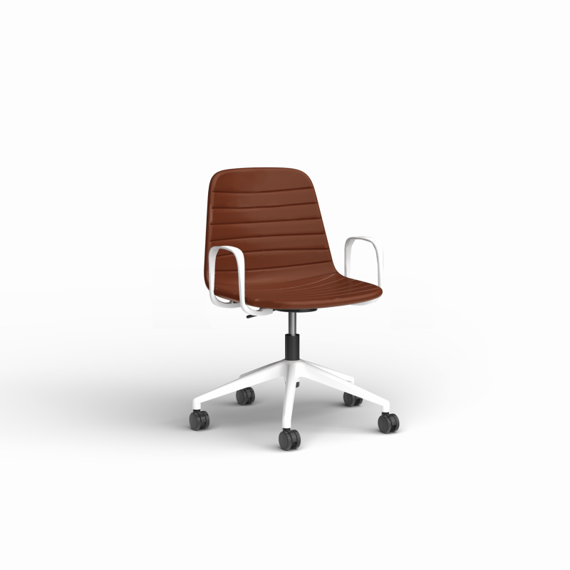 Sofia Chair Gas Lift PU Leather Tan WF
