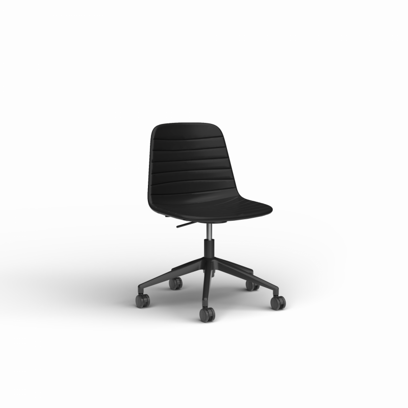 Sofia Chair Gas Lift with Tilt wo Arm Black PU Leather BF