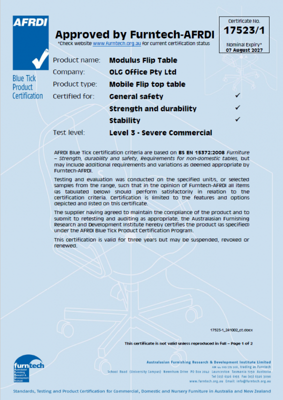 Flip AFRDI Certifiacation