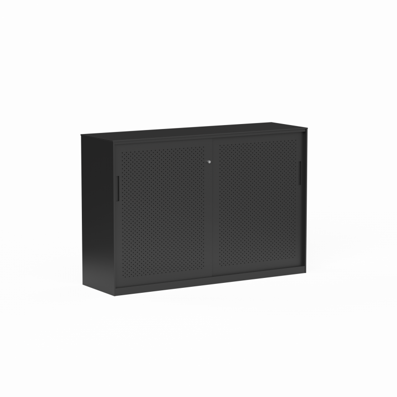 06 Tempo Sliding Door Credenza 1020H x 1530W x 450D Black