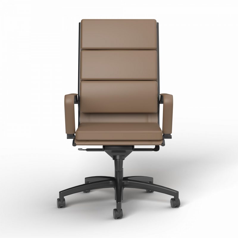 Mode Highback Chocolate PU Front View
