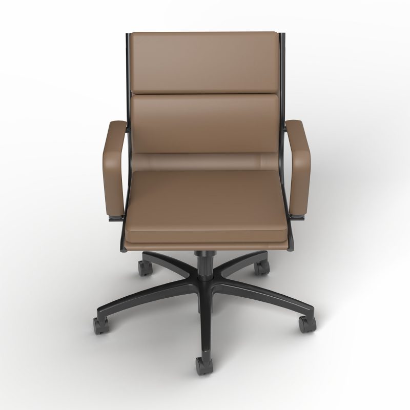 Mode Midback Chocolate PU Overhead View