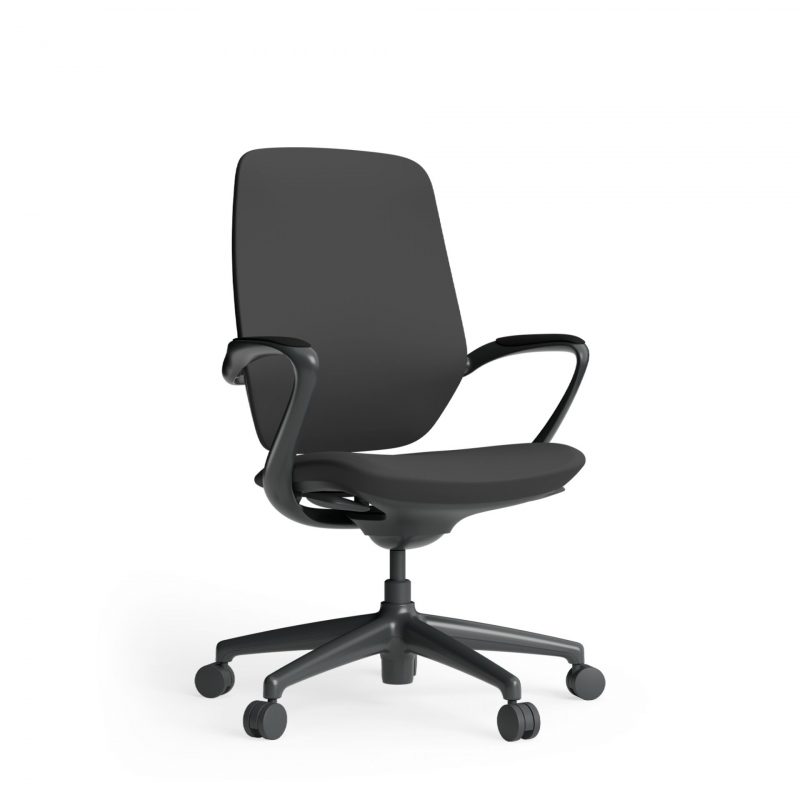 Astral Executive Chair Black Front Angled View 1