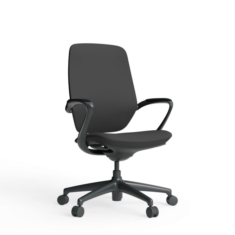 Astral Executive Chair Black Front Angled View